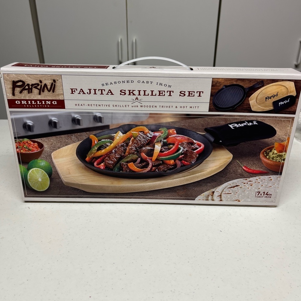 Parini Black Fajita Skillet Set